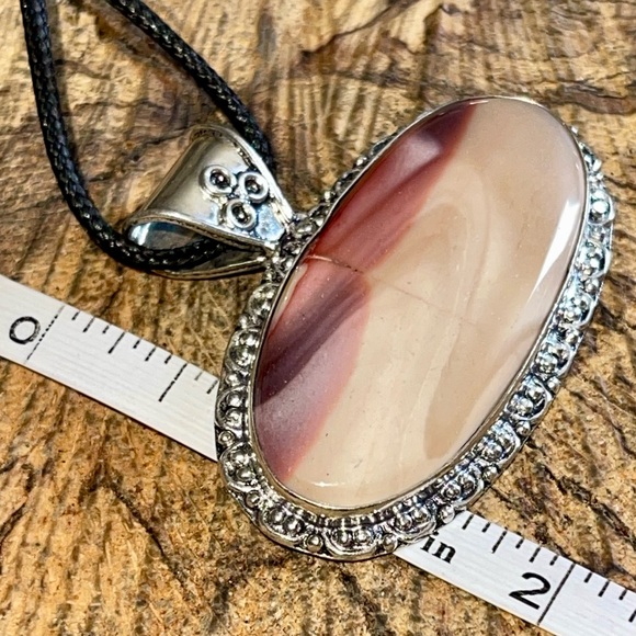 Burgundy Brown Mookaite Pendant - Picture 14 of 15
